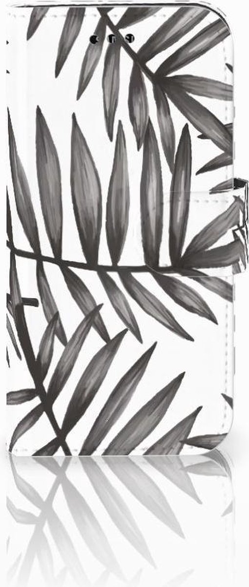 Samsung Galaxy A3 2017 Hoesje Leaves Grey