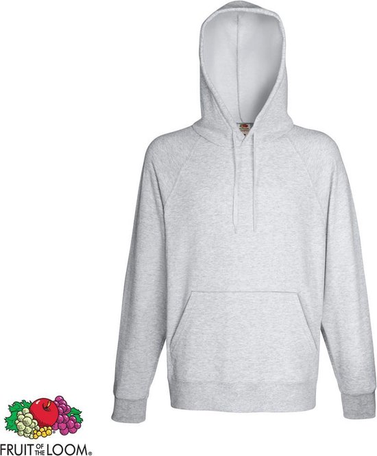 Fruit of the Loom hoodie maat S heren (gemêleerd grijs)