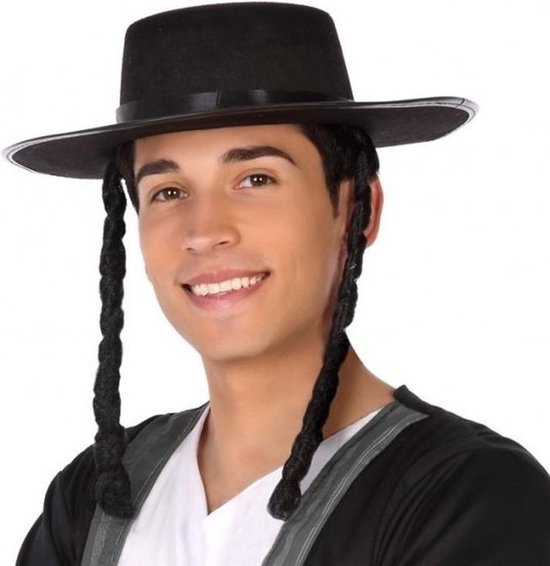 Uitsteken kleding Bandiet Zwarte orthodoxe Jood verkleed hoed voor heren | bol.com