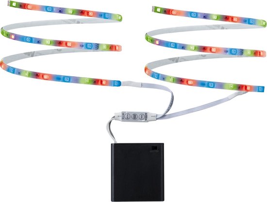 PAULMANN Mobiele LED-strip met batterij RGB 2x80 cm wit | bol.com