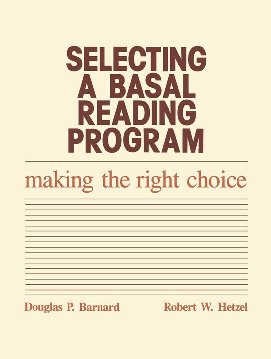 Selecting a Basal Reading Program (ebook), Douglas P. Barnard