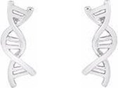 24/7 Jewelry Collection DNA Oorbellen - Molecuul - Zilverkleurig