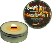 4 stuks Cracklez® Knetter Houten Lont Geurkaarsen in blik Wierook en Hout. Ongekleurd.