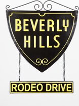 Signs-USA Beverly Hills Rodeo Drive - retro wandbord - 40 x 47 cm