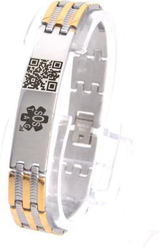 SOS tag armband voor medische informatie – RVS – EHBO (09_13) + 1 jaar  account | bol.com