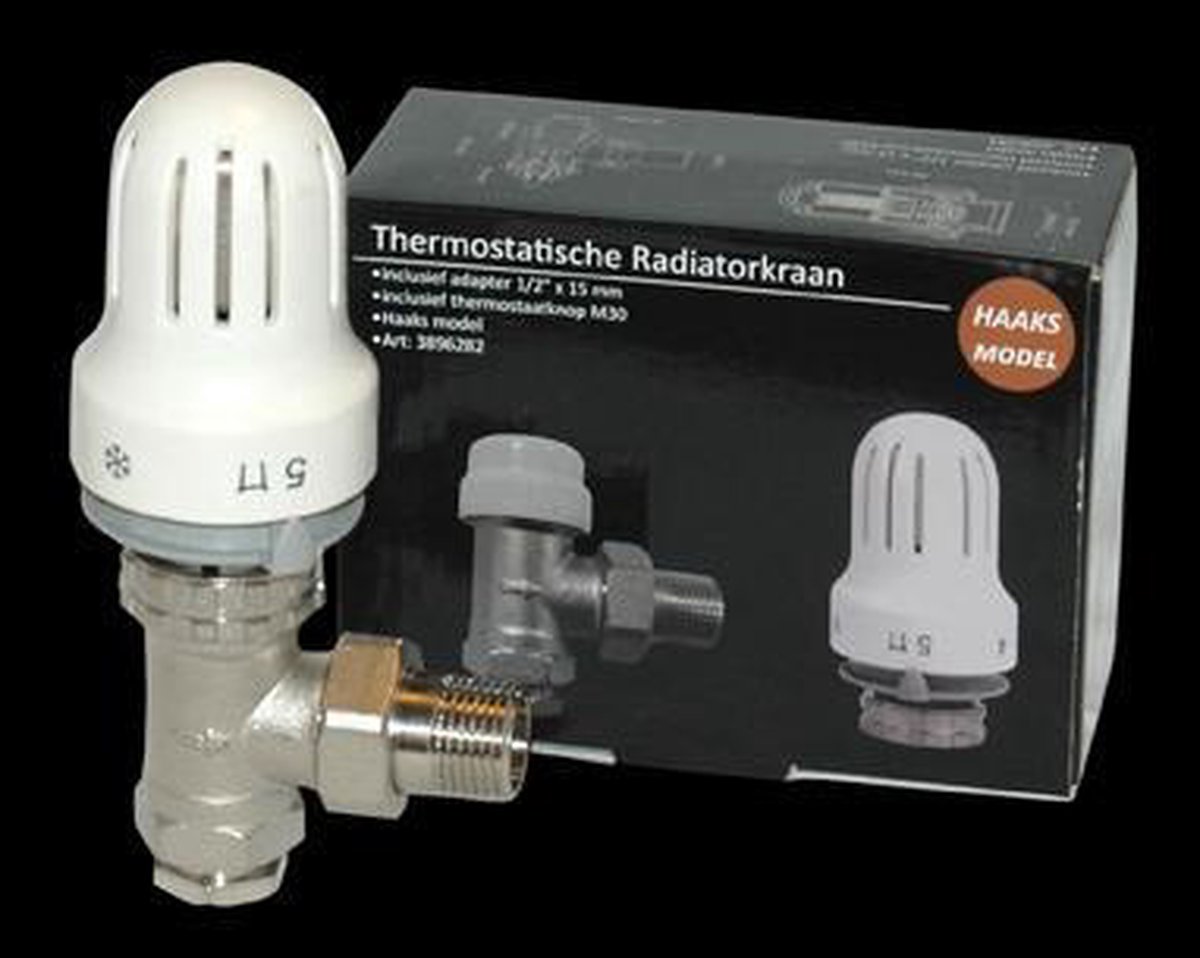 Moet Fotoelektrisch Authenticatie Best Design Class Thermostatische Radiatorkraan Haaks Model wit | bol.com