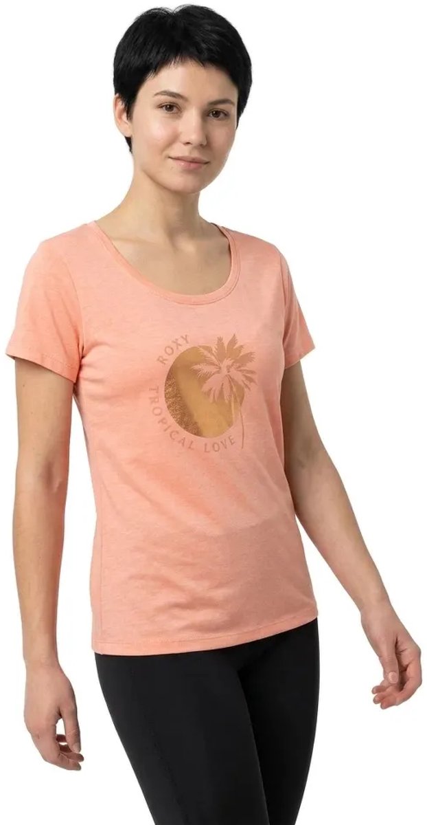 Roxy Chasing The Wave T-shirt Met Korte Mouwen XS Vrouw Papaya Punch