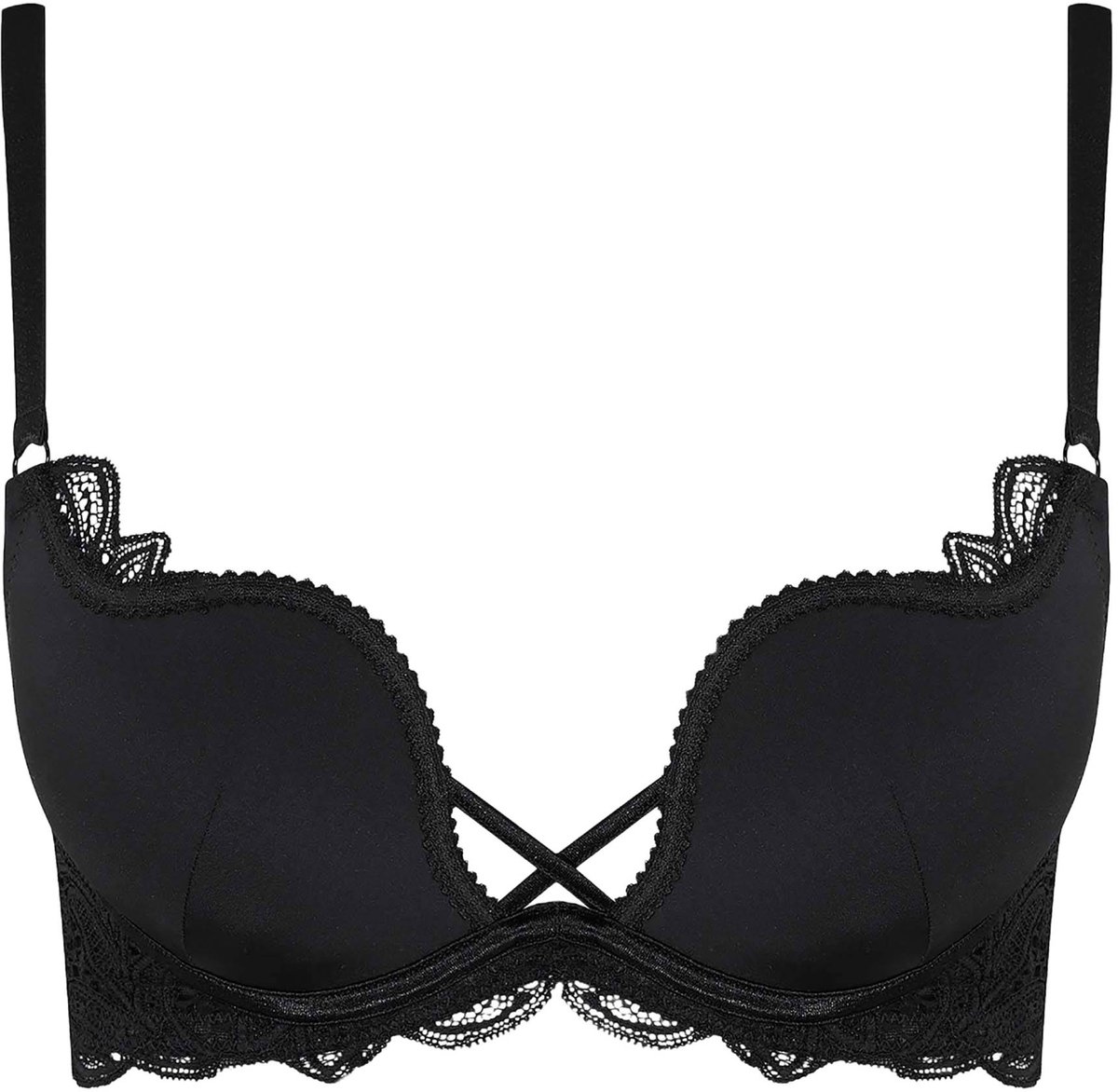 ESOTIQ Claudia - Push-upbeha - Zwart - 65D - Uitneembare vullingen