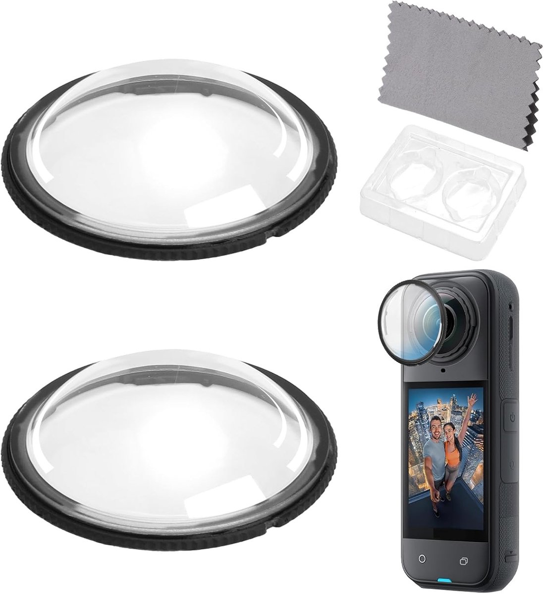 Set van 2 hoogwaardige lensbeschermers voor rotatable camera's - UV-filter, krasbestendig en stofbescherming - ideale accessoires voor heldere opnames en optimale camerazorg