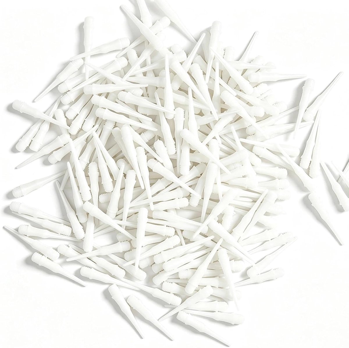 200 Stuks Zachte Dartpunten 27 mm, 2BA Witte Dartvleugels, Plastic Tips voor Professionele Competitie en Hobbygebruik