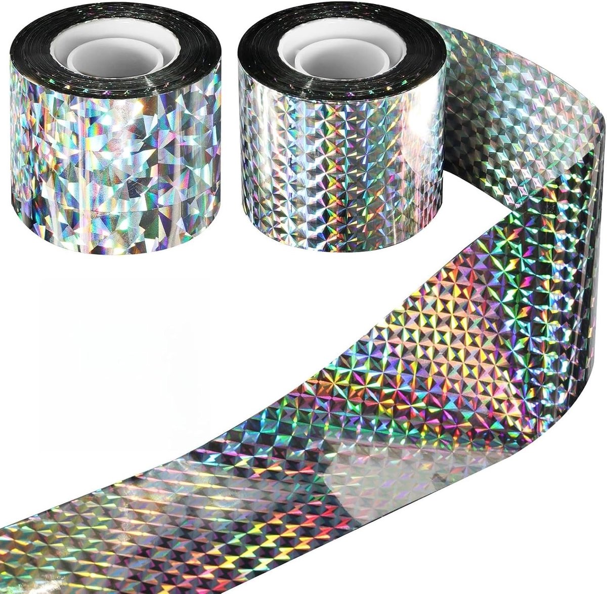 Bird Repellent Band voor Tuinen, 2 Rollen van 80 m x 4.8 cm, Reflecterende Vogelafschrikking, Schrikpop Effect, Bescherming tegen Vogels