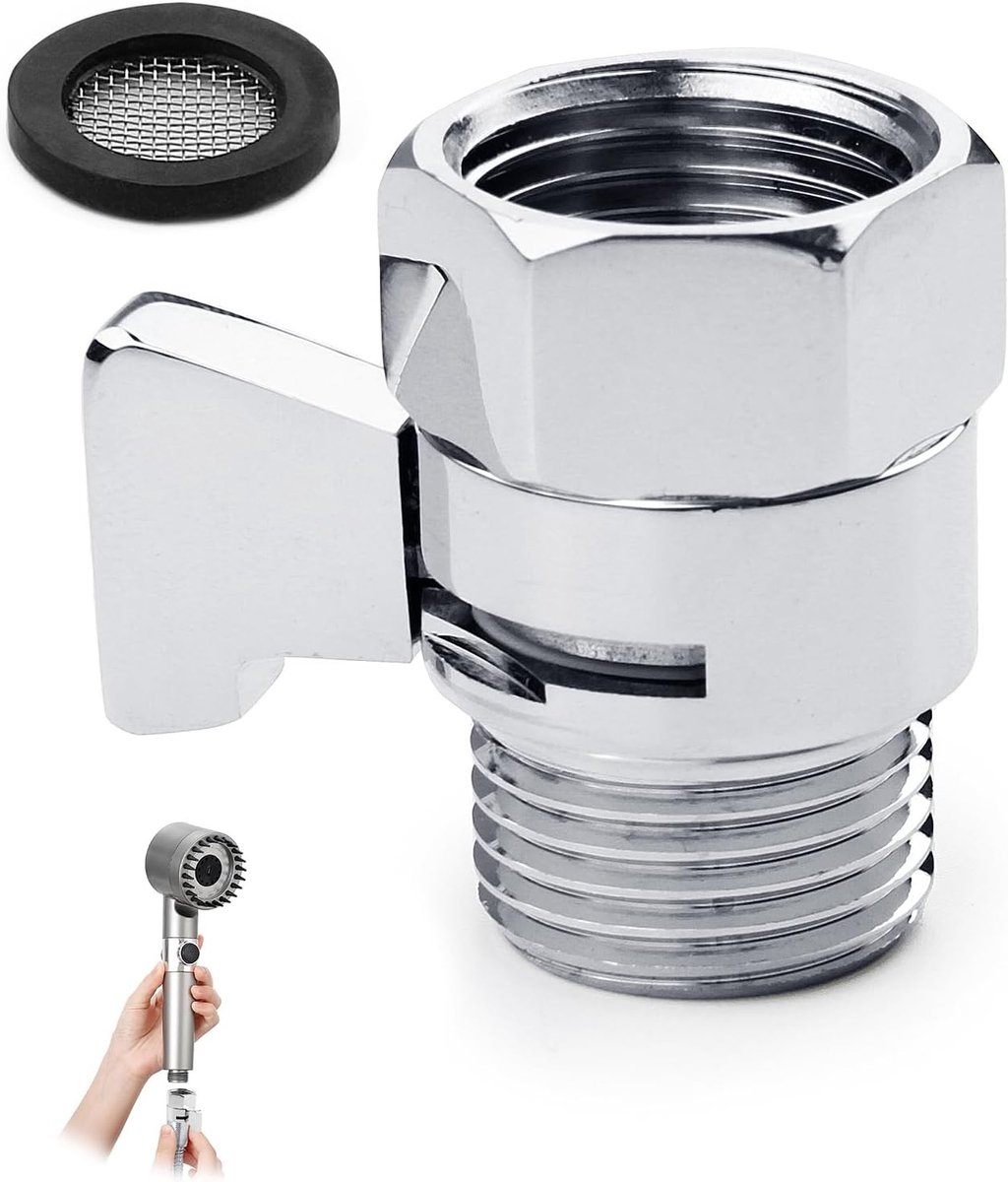 Omschakelklep douche - Chroom - 1/2 inch - Massief Messing Afsluitventiel - Voor Douchekoppen en Handdouches