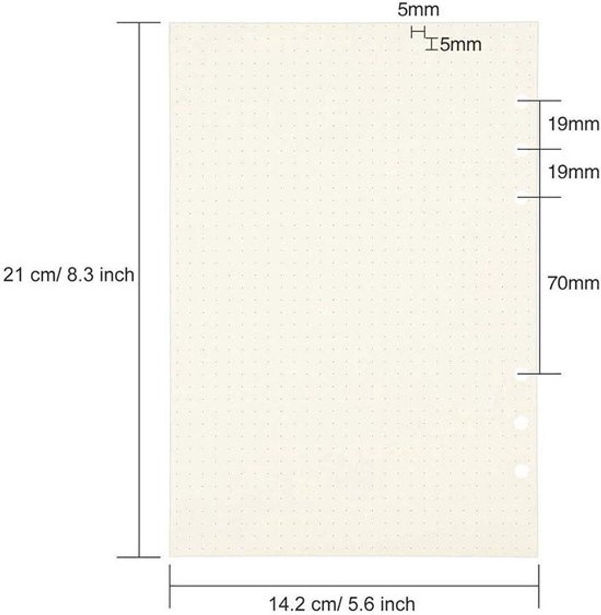 Inovra Plus - 2 Pakken Navullingen Puntpapier A5 voor Bindmiddel - 90 Pagina's per