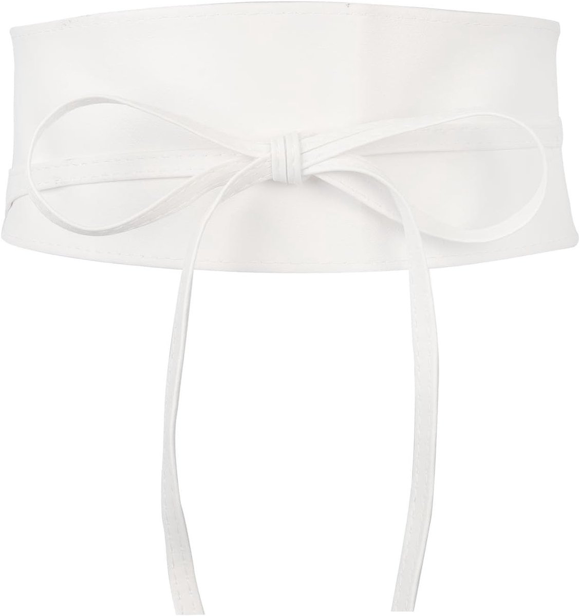 Brede Zachte PU Leren Ceintuur met Trekkoord, Obi Ceintuur voor Bruidsjurk en Feestkleding, Elegante Tailleband voor Diverse Gelegenheden
