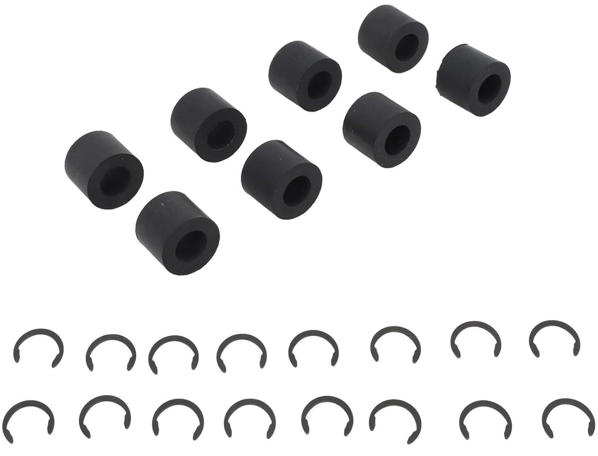 8 Stuks Vervangende Rubber Rollers voor Cricut Maker & Maker 3, Inclusief 16 Retainer Ringen, Ideaal voor Creatief Knutselen en Precisiewerk