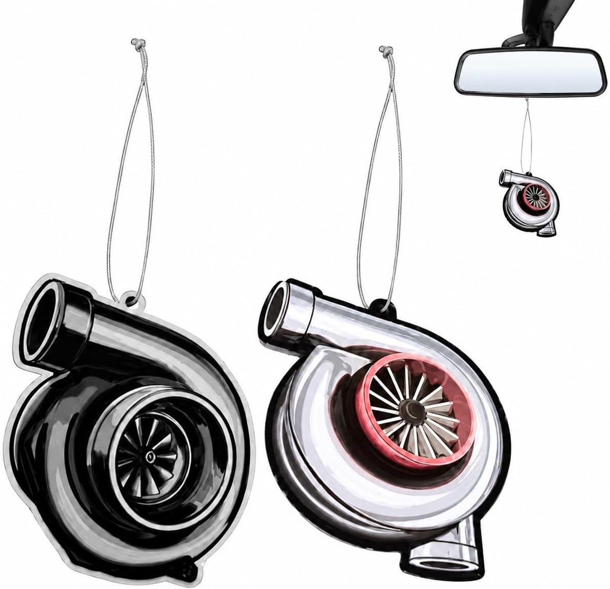Luchtverfrisser voor auto, 2 stuks, geurpendant, langdurige frisheid, compact voor auto, kantoor en thuis, decoratief en effectief