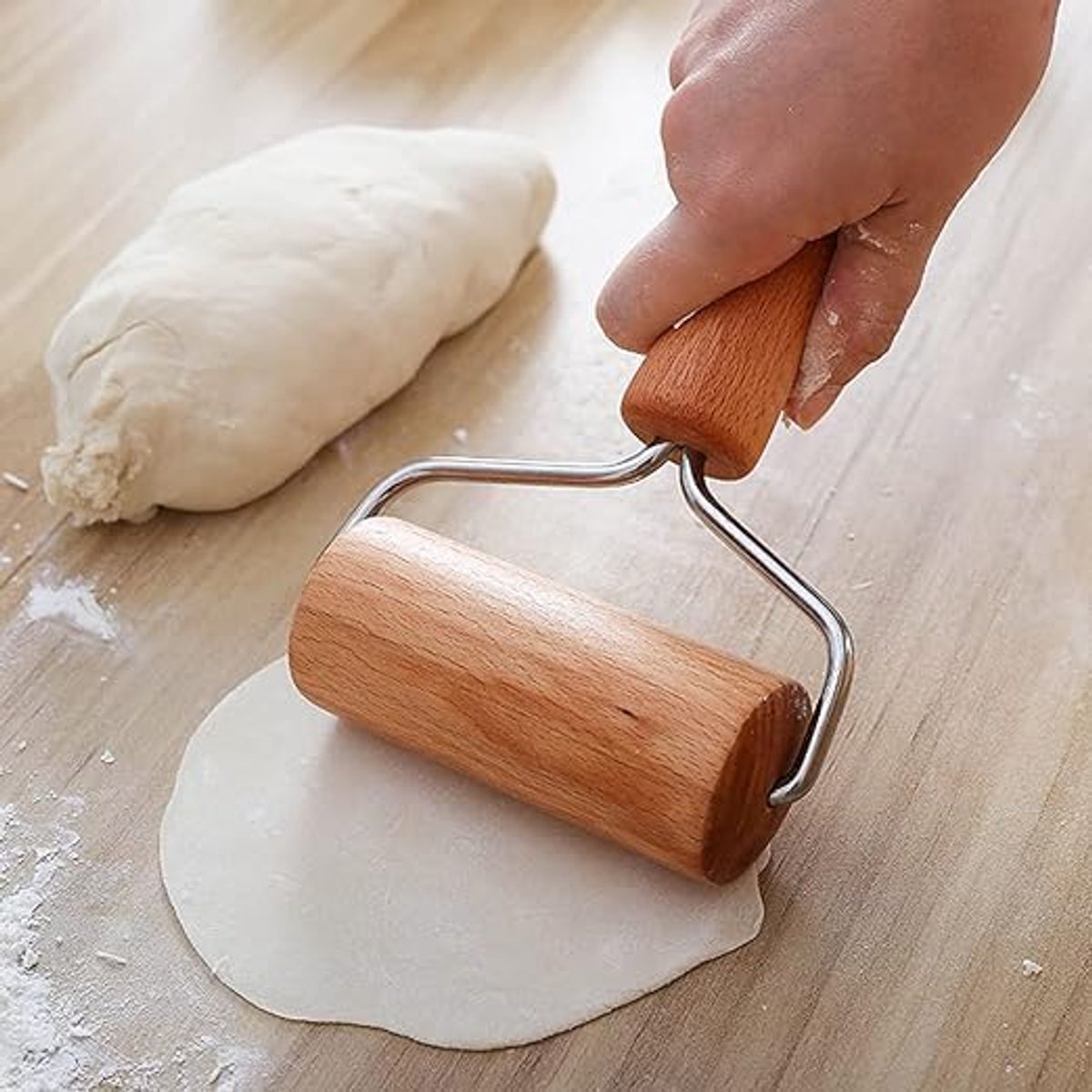 Beuken Deegroller Dubbelzijdige Houten Meel Dumpling Wrapper Roller Deegroller Hand-held bakgerei / 117