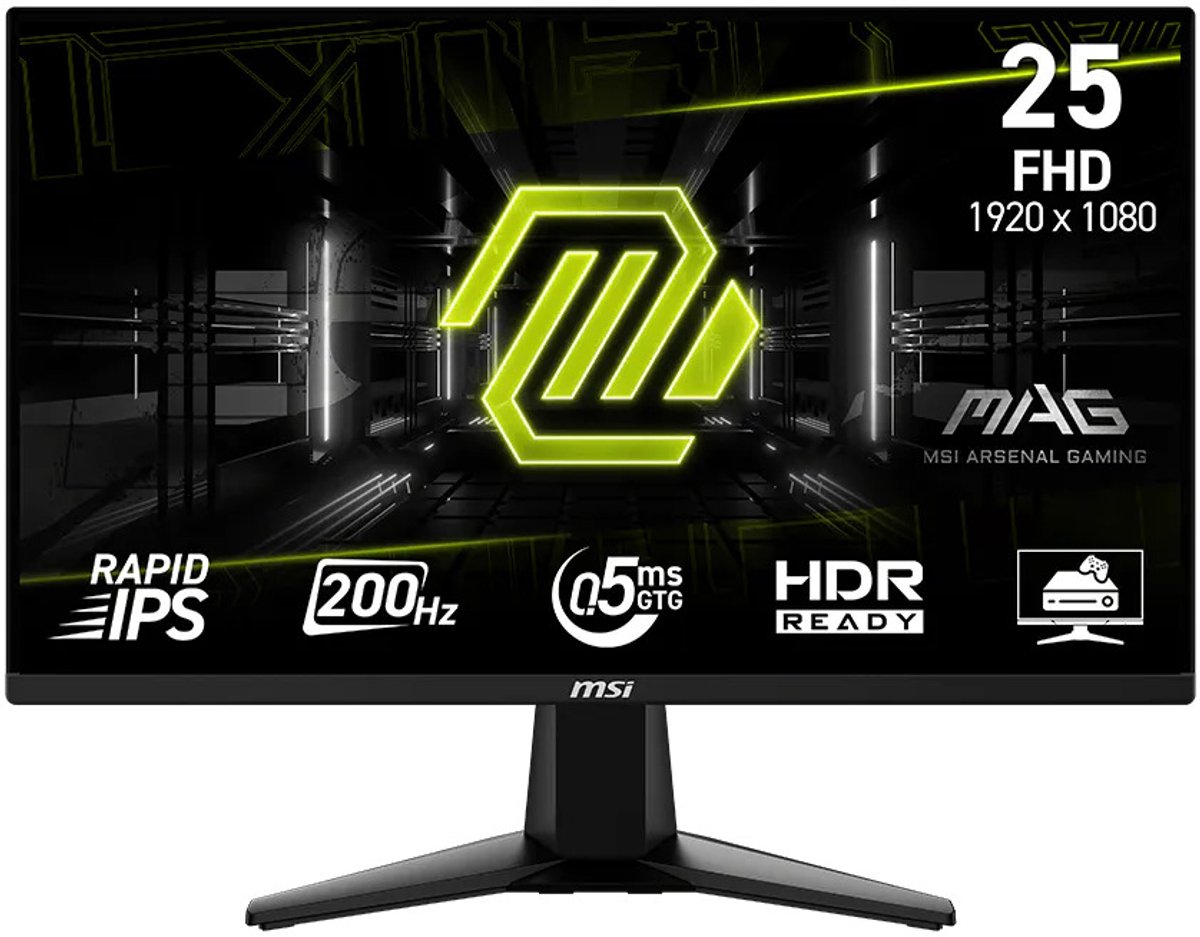 MSI MAG 255F E20 Gaming Monitor 24.5" FHD 200Hz FreeSync - Micro?Star International Co., - €99,99