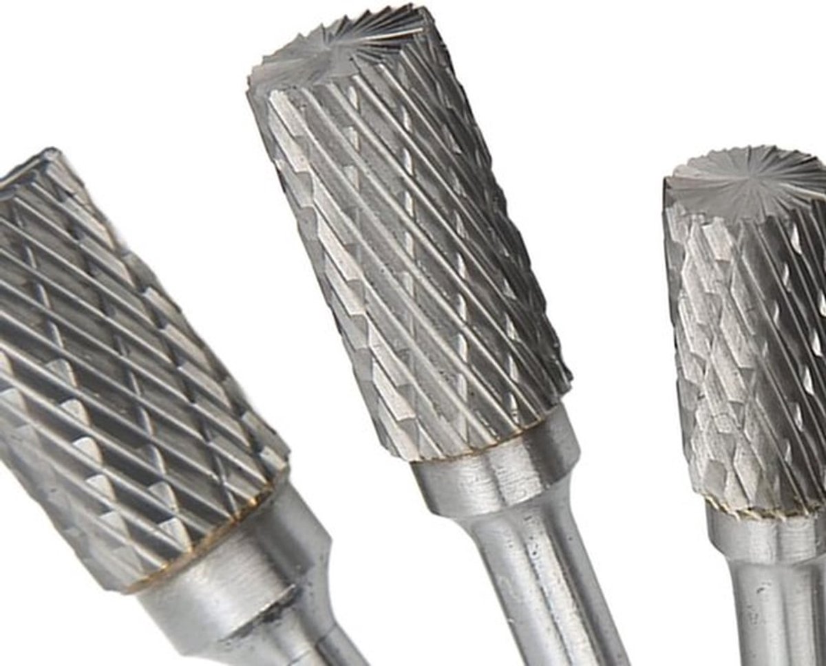 5-delige Set Rotating Files voor Metaalbewerking, Houtbewerking en Sieradenmaken met Dubbel Gegraveerde Tungsten Carbide Burrs