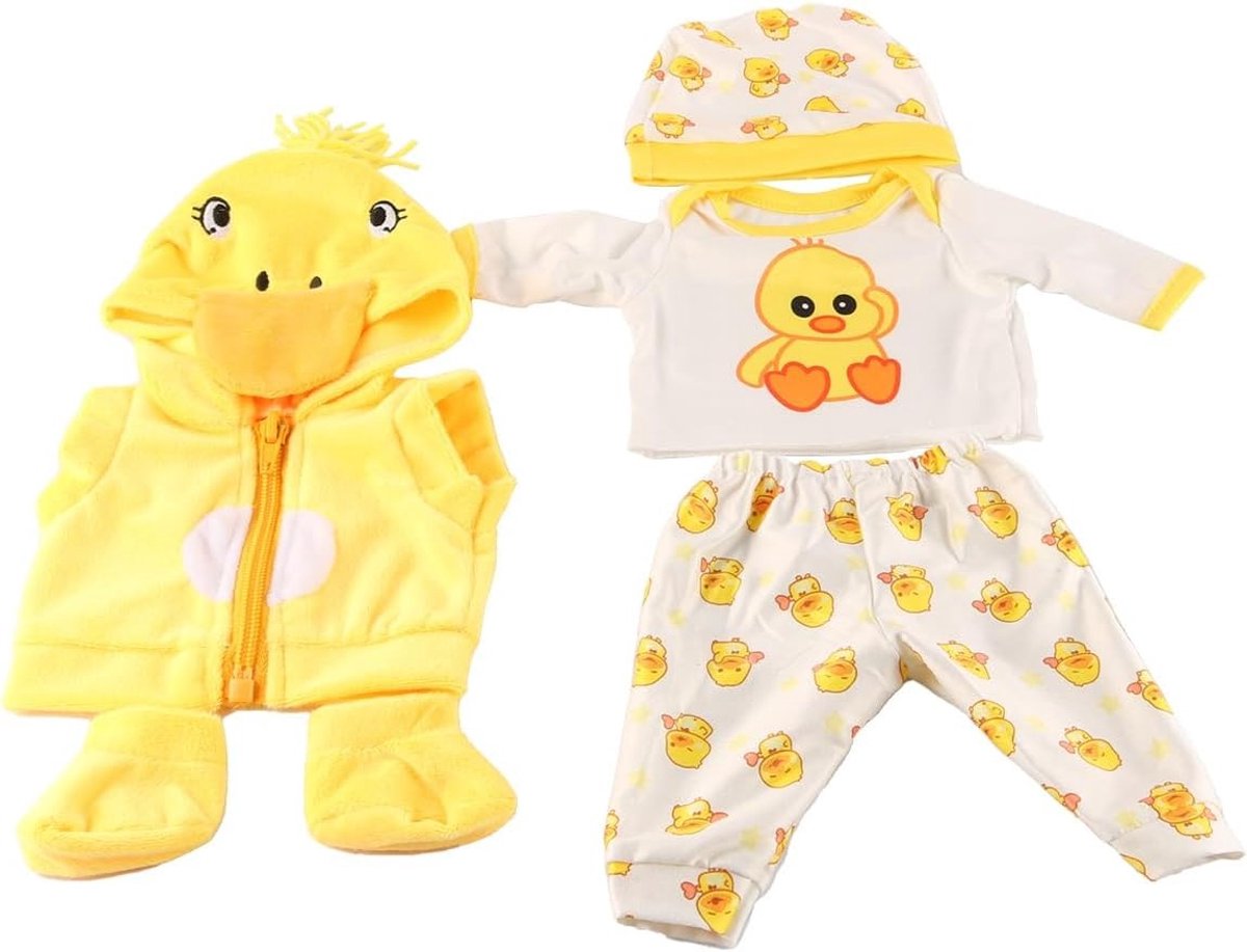 Schattige Overalls, Hoed en Sokken Set voor 45 cm Poppen - Perfect Cadeau voor Meisjes en Verjaardagen