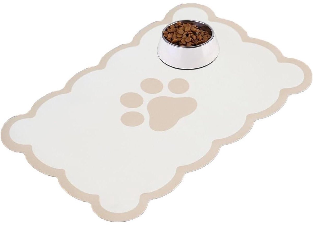 Hondenvoerbakmat - Absorberende Voermat voor Honden en Katten- 50*30cm - Schattige Antislip Placemat voor Voer - en Waterbakken - Waterafstotende Voerbakmat voor Huisdieren