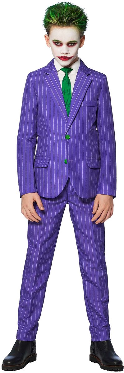 Suitmeister BOYS The Joker - Jongens - Kostuum - Verkleedkleding - Paars - Maat: M