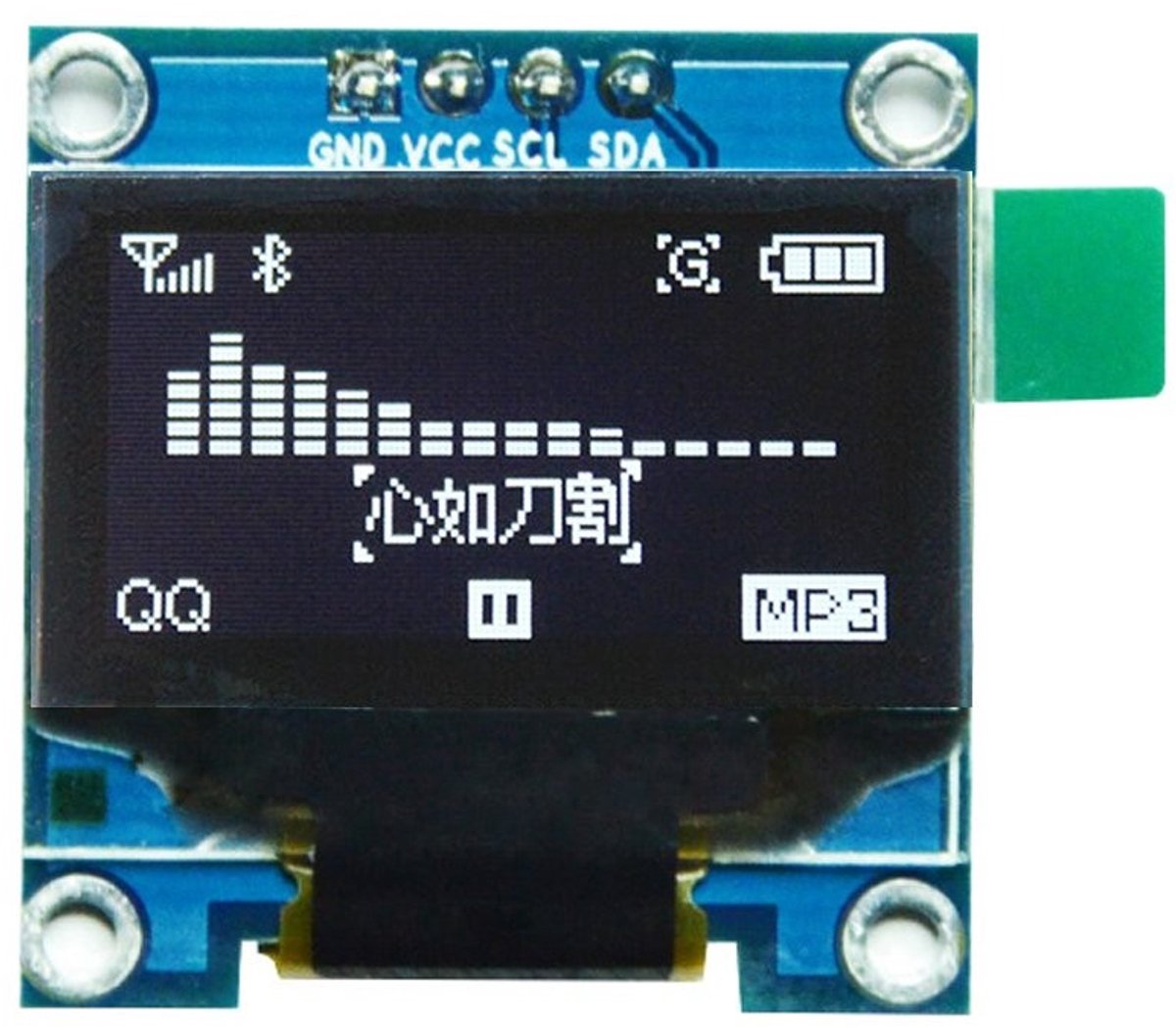 OLED LCD Display 0.96" 128x64 I2C voor Arduino, Raspberry Pi en STM32 met Witte Tekst
