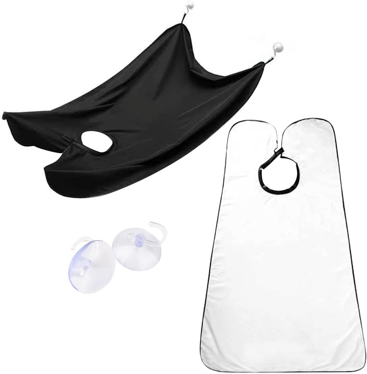 Beard Hair Catcher voor Mannen, 2-delige Baardschort met Zuignap, Ideaal voor Baardverzorging en Scheren