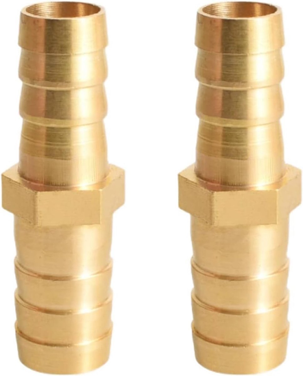 Messing Buiskoppeling 10mm x 8mm met Mannelijk Gewinde voor Slangen en Pijpen