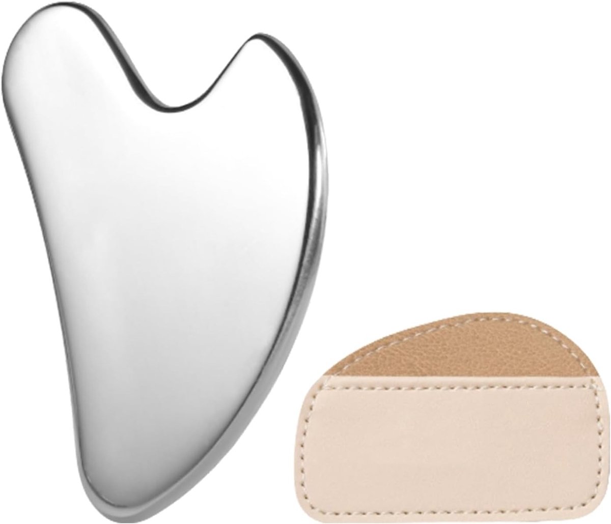 Stainless Steel Gua Sha Board voor Gezichtsmassage, Vermindering van Oedeem en Verbetering van de Huidstructuur