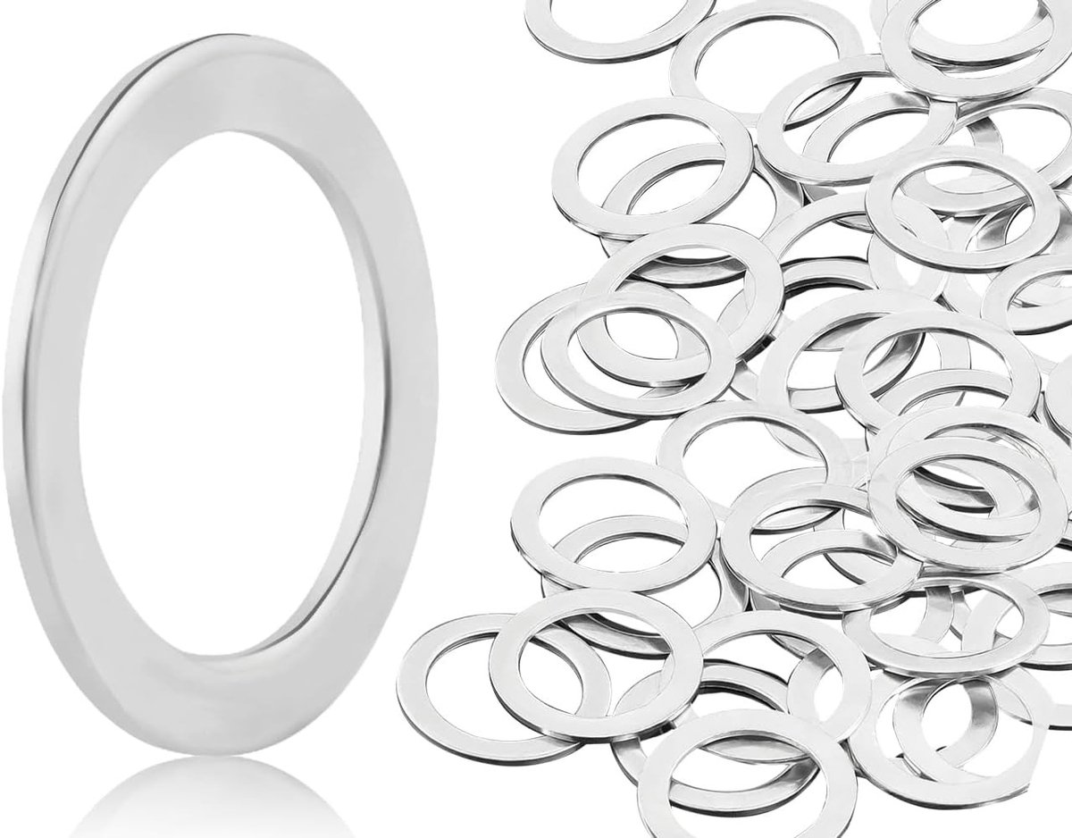 Set van 20 RVS Pedalen Washers Schroeven Platte Schijven Filterringen 19,8mm OD 15mm ID 0,9mm Dikte Geschikt voor Mountainbikes en Fietsonderdelen
