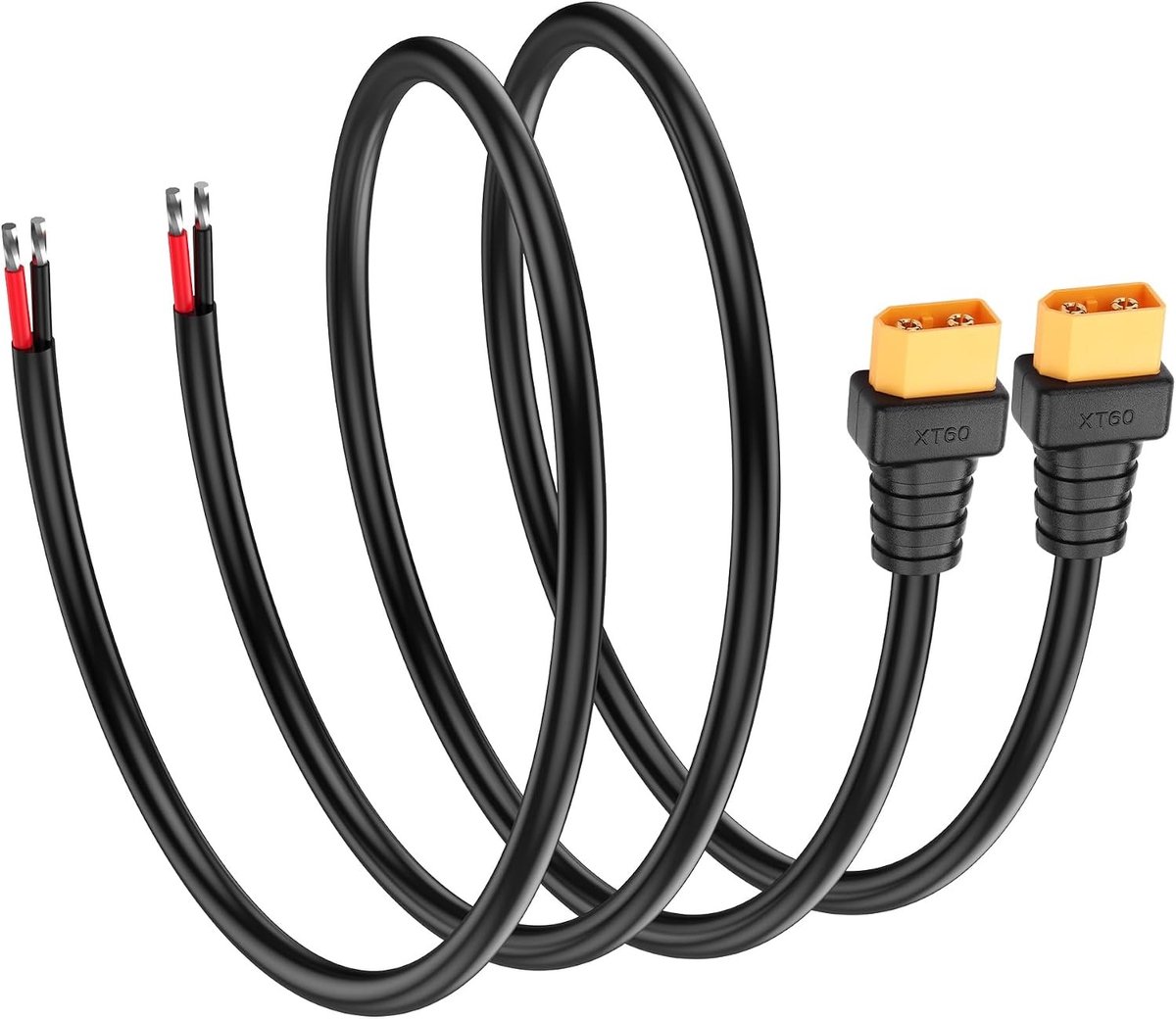 Stekkerkabel Power Pigtails 2 stuks 2 x 1,5 mm² voor RC Lipo-batterij, zonnepaneel en drone (0,5 m)