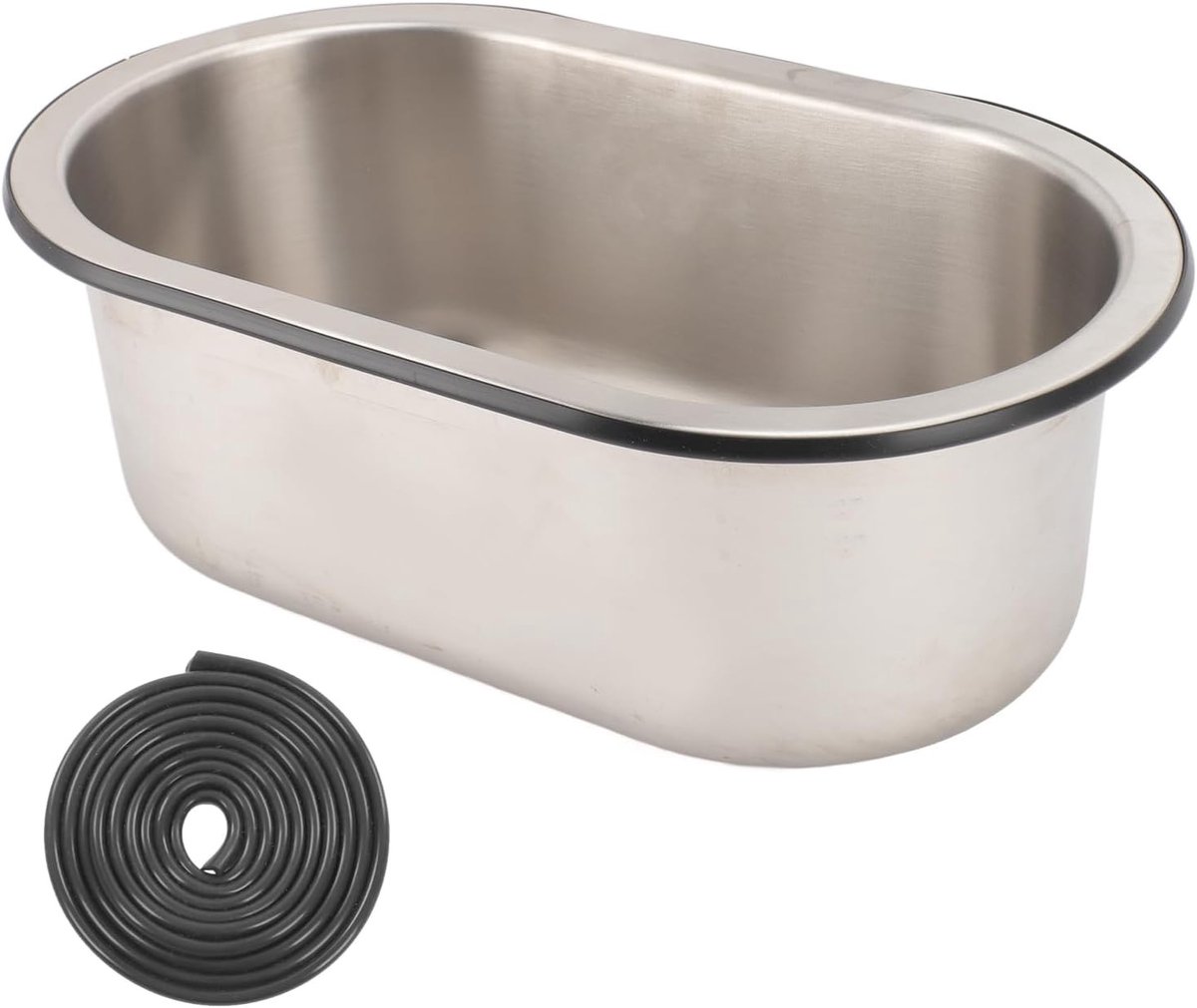 Enkelwandige RVS Keukenwastafel met Snelle Afvoer en Geïntegreerd Afvoergat van 40 mm - Ideaal voor Keukeninstallatie 13.7 x 8 x 5 cm