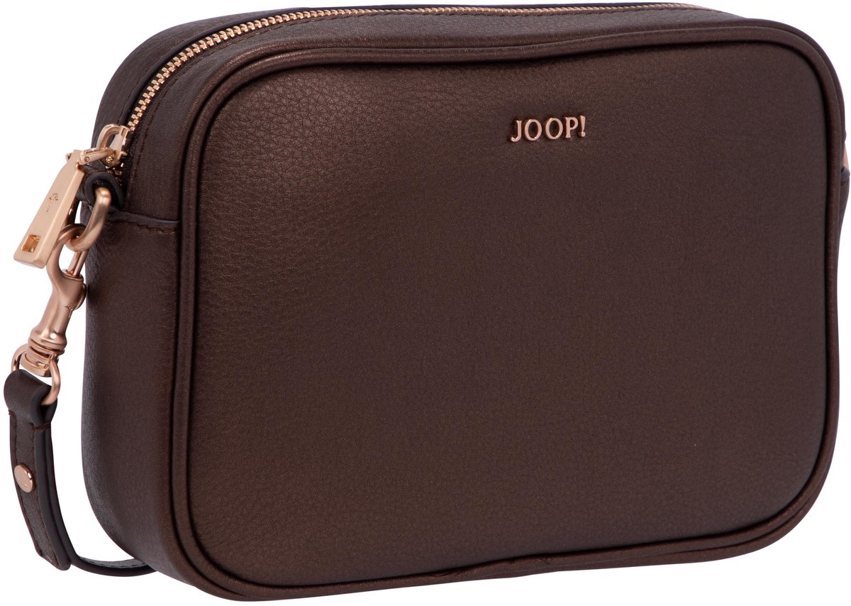 JOOP! schoudertas Lipari Metallo Cloe Shoulderbag Bronce donkerbruin