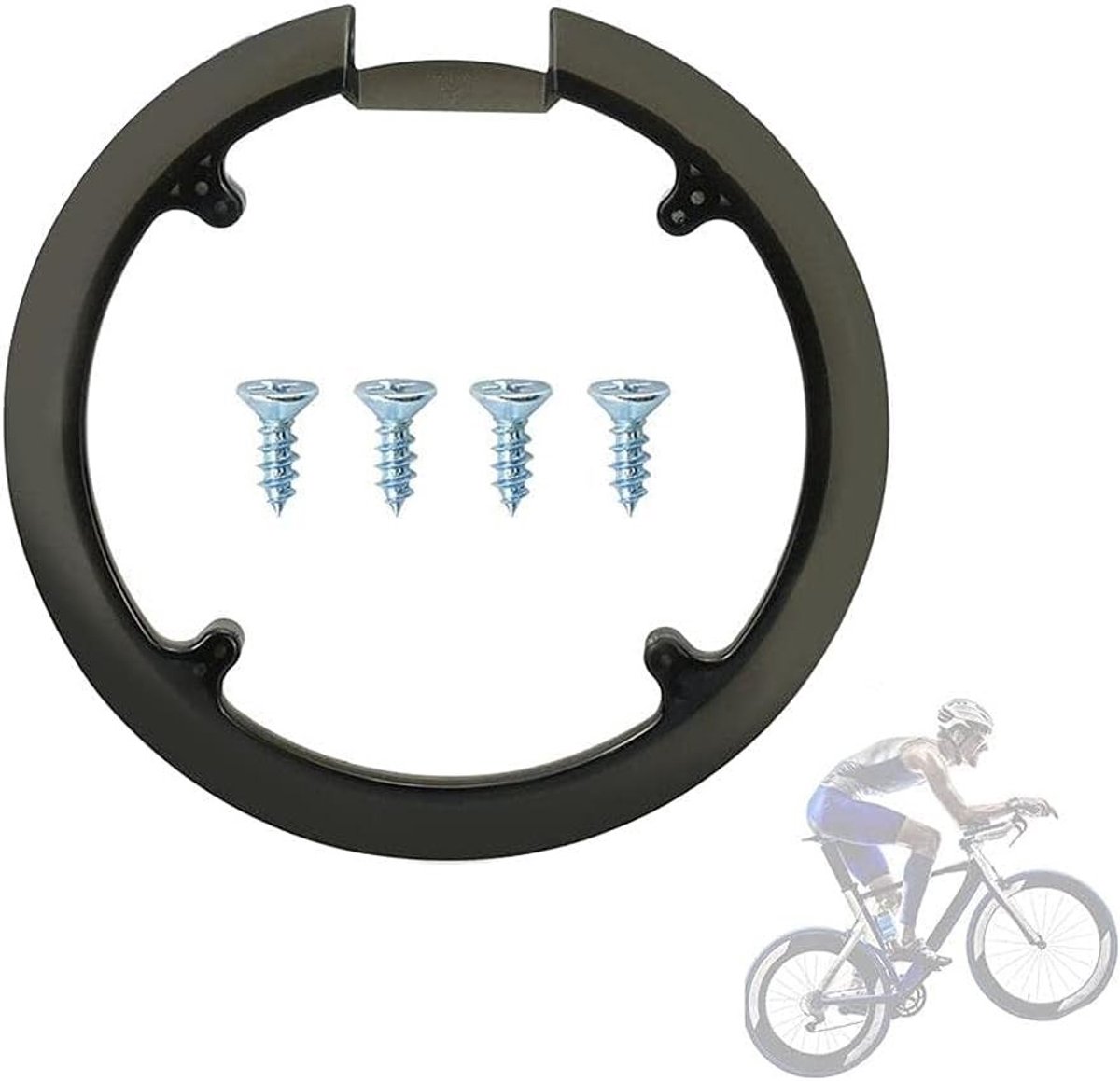 Crankbescherming voor Mountainbike en Fietsen, Universele Kettingbeschermer met 4 Schroeven, Bescherming voor Crank en Tandwielen
