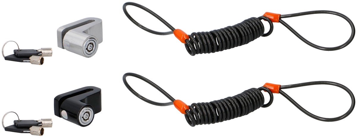 Dunlop Remschijfslot met Herinneringskabel - 2 Sleutels - Wielslot Fiets/ Motor/ Scooter - 1 Willekeurige Kleur – foto 5