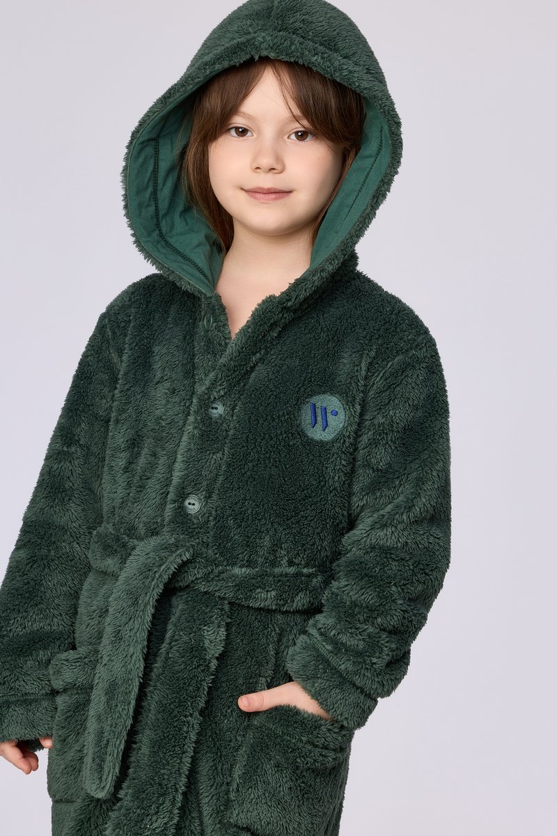 Woody Unisex kamerjas donkergroen - maat 152/12J