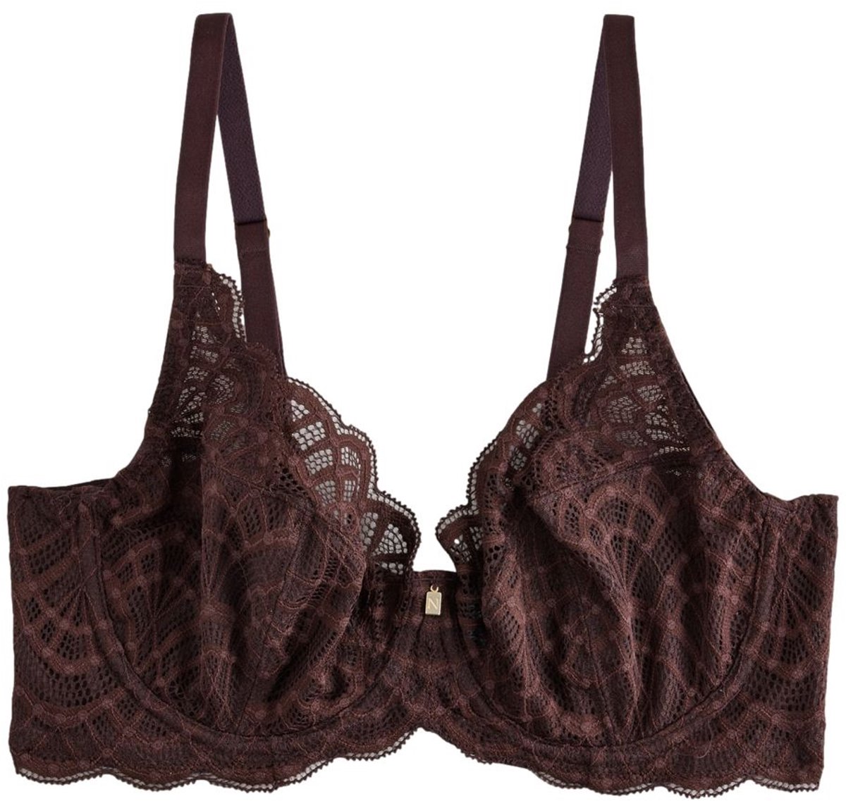 Next Dames - Kanten DD+ balkonbeha zonder vulling - Bruin Chocolate Brown