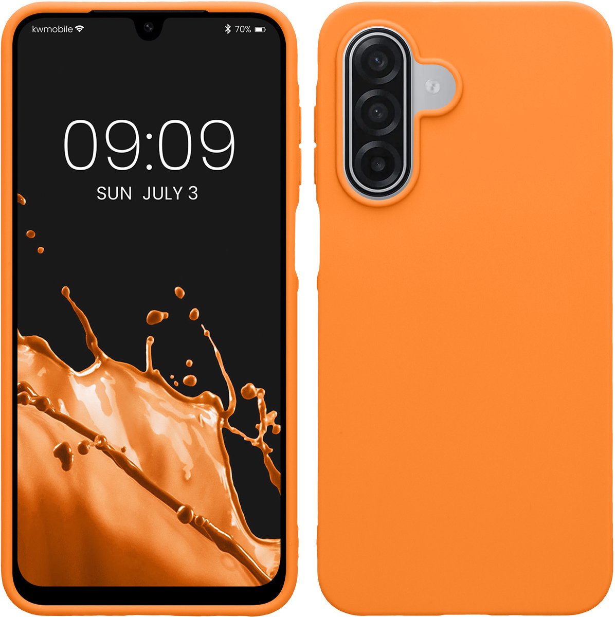 kwmobile telefoonhoesje geschikt voor Samsung Galaxy A18 4G / 5G - Hoesje voor smartphone - Back cover in fruitig oranje