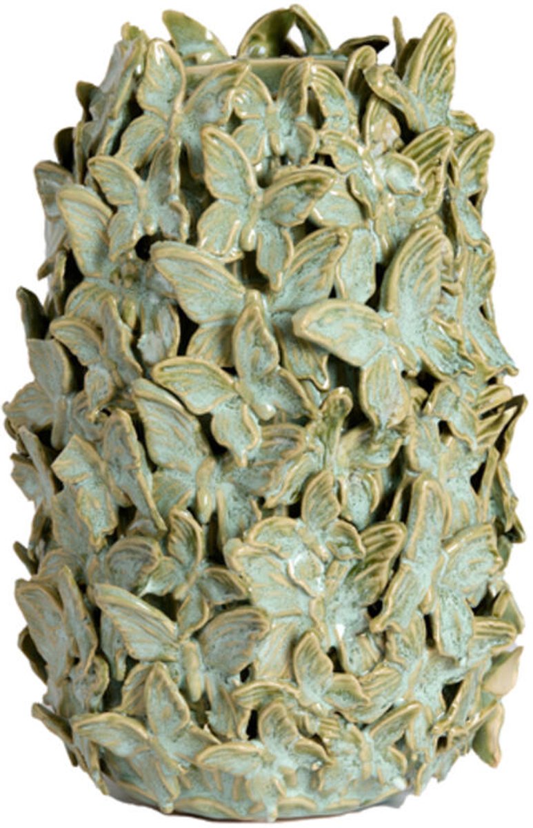 Light&living Vaas deco Ø17x26 cm MARIPOSA keramiek mint groen