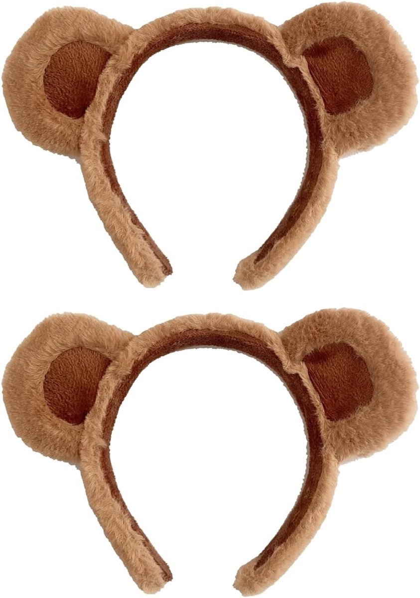 2 Stuks Berenoren Haarband - Schattige Pluche Berenoren voor Cosplay en Halloween Kostuumaccessoires