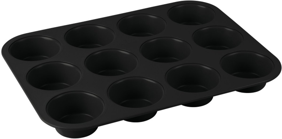 Muffinvorm voor 12 stuks uit de Matte Black Collection