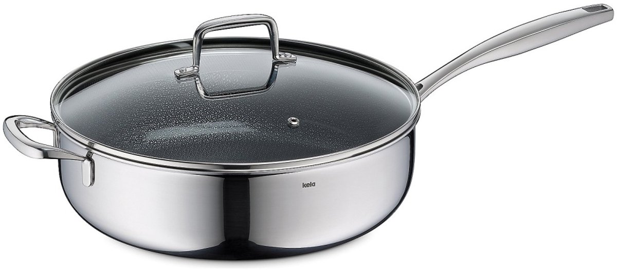 Roestvrijstalen pan met deksel 18/10 Flavoria 38 cm
