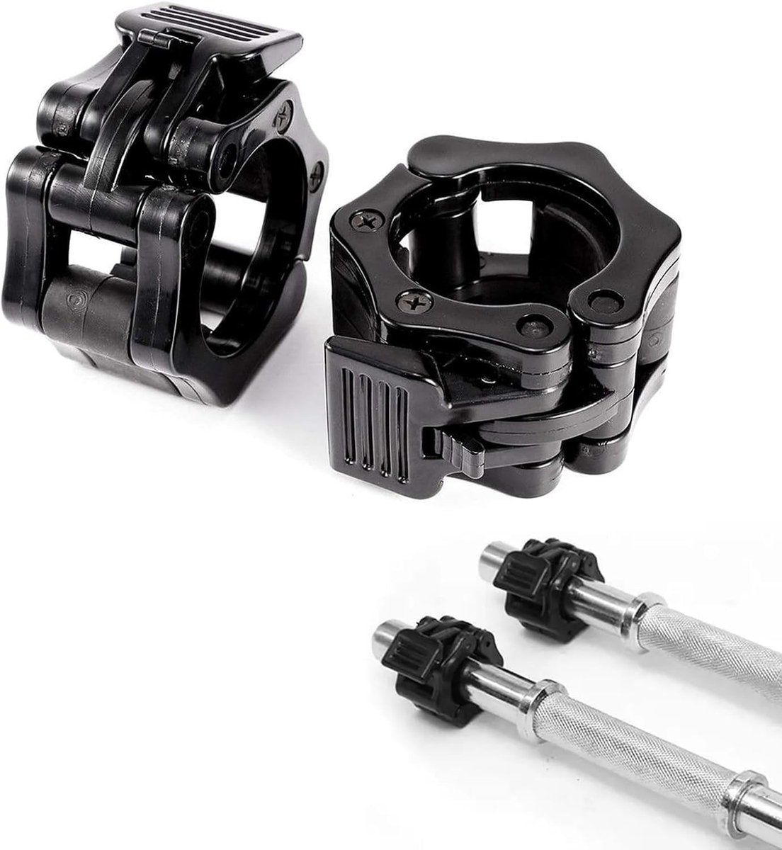 Dumbbell sluitingen voor 25 mm halterstangen - 2 stuks, snel sluitingssysteem, ideaal voor fitness en krachttraining