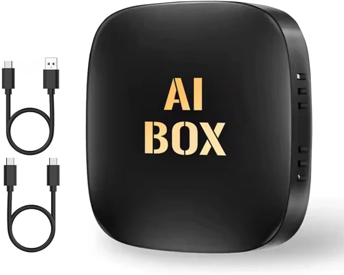 Draadloze CarPlay-adapter, converteer moeiteloos bekabeld naar draadloos CarPlay Compatibel met YouTube/Netflix/TF-kaart Plug & Play Dongle, CarPlay AI box Converter geschikt voor IOS & Android Auto