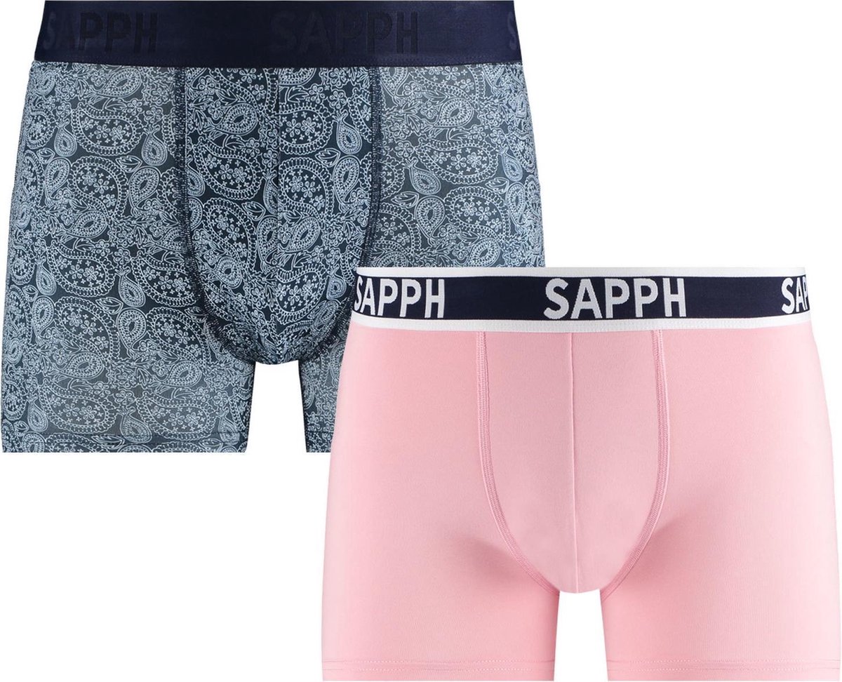 Sapph Syll 2-pack micro Heren Onderbroek - Paisley/Pink - Maat XXL | bol.com