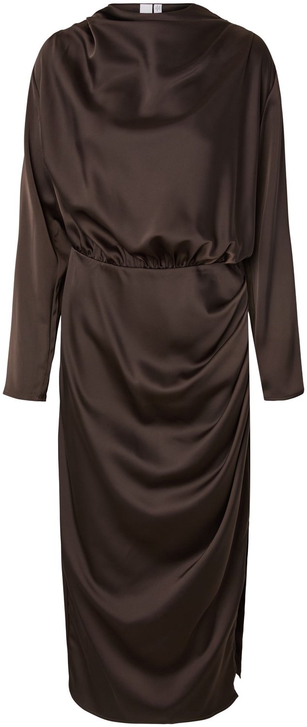 Yas maxi-jurk YASPELLA OPSTAANDE HALS Chocolate Brown1