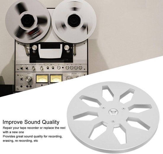 Lege 1/4 7 Inch Tape Reel van Luchtvaartaluminium met 8 Gaten en RVS Schroeven voor Reel to Reel Audio Tapes — afbeelding 5