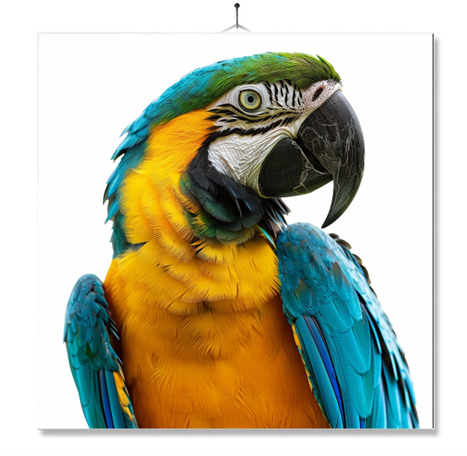 MC Living Tegel Met Opdruk | Papegaai | Cadeau | Inclusief Geschenkdoos | Standaard | Ophangsysteem Multi-Color