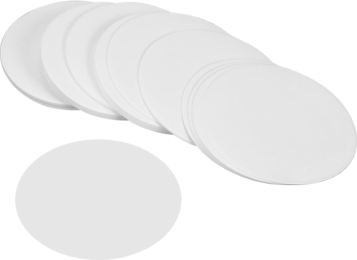 Filterpapier 150 mm - Hoogwaardige kwaliteit - Medium snelheid - Voor laboratoriumfiltratie - ShopVlot